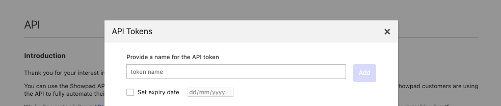 Personal API Token