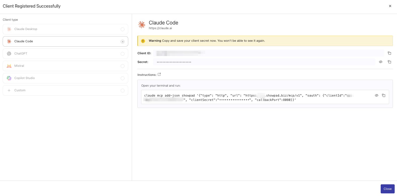 registered MCP Client